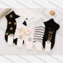 Wholesale Boys Comfy Smile Face Print Cushioned Crew Ankle Socks(10 Piece of Pack) preview