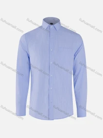 Wholesale Men's Business Plain Collared Button Down Patch Pocket Long Sleeve Shirts, LIUHUA CLOTHING WHOLESALE