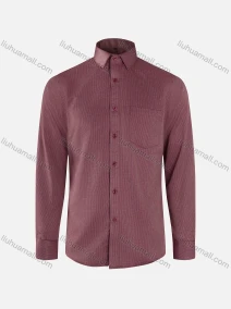 Wholesale Men's Formal Plain Ribbed Collared Button Down Patch Pocket Long Sleeve Shirts, LIUHUA CLOTHING WHOLESALE