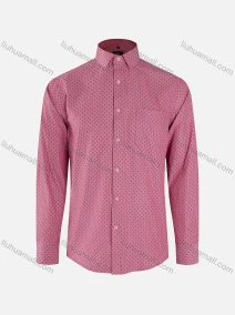 Wholesale Men's Fashion Allover Print Collared Button Down Patch Pocket Long Sleeve Shirts, LIUHUA CLOTHING WHOLESALE