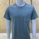Wholesale Men's Casual Crew Neck Short Sleeve Distressed Plain T-shirts Cerulean Clothing Wholesale Market Liuhua