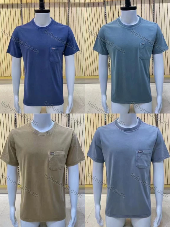 Wholesale Men's Casual Crew Neck Short Sleeve Distressed Plain T-shirts