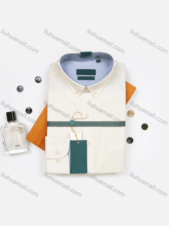 Wholesale Men's Formal Long Sleeve Button Down Collared Plain Oxford Cotton Shirts SD220314-5#