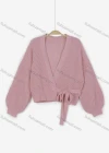 Wholesale Women's Casual Lantern Plain Sweater Cardigan - Liuhuamall