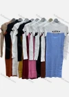 Wholesale Women's Sexy Bodycon Mock Neck Colorblock Cutout Button Decro Club Dress - Liuhuamall