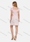 Wholesale Women's Casual Square Neck Short Sleeve Ruffle Trim Ruched Button Down Plaid Short Dress 06# - Liuhuamall