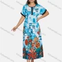 Wholesale Women's Plus Size Crew Neck Short Sleeve Floral Print Casual Maxi Dress preview