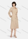 Wholesale Women's Business Casual Long Sleeve Button Down Plain Shirt Dress With Belt - Liuhuamall