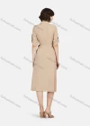 Wholesale Women's Business Casual Long Sleeve Button Down Plain Shirt Dress With Belt - Liuhuamall