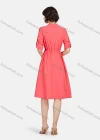 Wholesale Women's Business Casual Long Sleeve Button Down Drawstring Plain Shirt Dress - Liuhuamall
