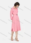 Wholesale Women's Business Casual Long Sleeve Knee Length Plain Shirt Dress With Belt - Liuhuamall