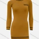 Wholesale Women's Casual Plain Striped Trim Crew Neck Long Sleeve High Waist Tee Dress 6# Clothing Wholesale Market Liuhua