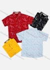 Wholesale Boy's Casual Allover Print Short Sleeve Shirt - Liuhuamall