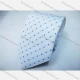 Wholesale Men's Formal Pin Dot Print Tie & Pocket Square & Pair Cufflinks Sets Light Blue Clothing Wholesale Market Liuhua