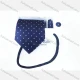 Wholesale Men's Formal Pin Dot Print Tie & Pocket Square & Pair Cufflinks Sets Navy Clothing Wholesale Market Liuhua