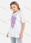 Wholesale Womens Casual Graffiti Print Oversized Short Sleeve Round Neck Tee - Liuhuamall