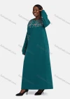 Wholesale Women's Vintage Long Sleeve Button Front Pocket Embroidery Pattern Crew Neck Maxi Nightgown - Liuhuamall