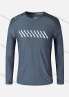 Wholesale Men's Round Neck Long Sleeve Reflective Stripes Running Workout Pullover Sweatshirt T205# - Liuhuamall