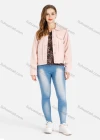 Wholesale Women's Long Sleeve Flap Pocket Button Down Plain Crop Denim Jacket - Liuhuamall