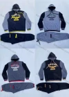 Wholesale Men's Casual Hooded Sweatshirt & Drawstring Sweatpants 2-piece Set 866# - Liuhuamall