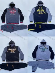 Wholesale Men's Casual Hooded Sweatshirt & Drawstring Sweatpants 2-piece Set 867#, LIUHUA CLOTHING WHOLESALE