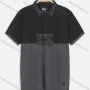Wholesale Men's Letter Print Colorblock Short Sleeve Casual Polo Shirt preview