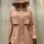 Wholesale Women's Casual Hooded Buttons Drawstring Zipper Pockets Plain Coat preview