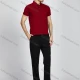 Wholesale Men's Casual Plain Short Sleeve Split Side Polo Shirt LF008# Red Clothing Wholesale Market Liuhua