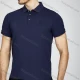 Wholesale Men's Casual Plain Short Sleeve Split Side Polo Shirt LF008# Blue Clothing Wholesale Market Liuhua