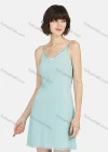 Wholesale Women's Milk Silk Plain Lace Trim Soft Spaghetti Strap Short Cami Lounge Nightgown A08# - Liuhuamall