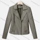 Wholesale Women's Casual Lapel Long Sleeve Zipper Plain Leather Crop Biker Jacket Army Green Clothing Wholesale Market Liuhua