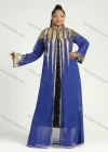 Wholesale Women's Muslim Stand Collar Long Sleeve Sequin Glitter Maxi Kimono Cover Up Cardigan - Liuhuamall