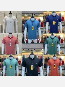Wholesale Men's Cotton Plain Embroidery Short Sleeve Polo Shirt 101#, LIUHUA CLOTHING WHOLESALE