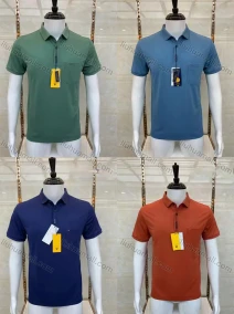 Wholesale Men's Cotton Plain Patch Pocket Short Sleeve Polo Shirt 112#, LIUHUA CLOTHING WHOLESALE