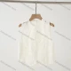Wholesale French flower hook flower hollow vest niche design sense high-end vacation round-neck short shirt top White Clothing Wholesale Market Liuhua