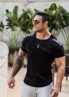 Wholesale Men's Sporty Short Sleeve Breathable High Stretch Skinny Quick Dry Tee - Liuhuamall