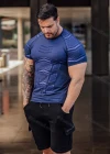 Wholesale Men's Sporty Short Sleeve Breathable High Stretch Skinny Quick Dry Tee - Liuhuamall