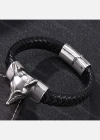 Wholesale Genuine Leather Stainless Steel Magnetic Buckle Bracelet SP0279# - Liuhuamall