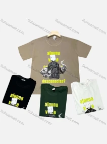 Wholesale Men's Casual Letter Print & Graphic Round Neck Short Sleeve Tee, LIUHUA CLOTHING WHOLESALE
