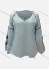 Wholesale Women's Casual Embroidery V Neck Long Sleeve Blouse - Liuhuamall