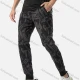Wholesale Men's Athletic Workout Graffiti Zipper Pockets Ankle Length Joggers 7109# Dim Gray Clothing Wholesale Market Liuhua