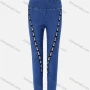 Wholesale Women's Fashion Crossover Wrap Waist Cutout Letter Print Slim Fit Jeans preview
