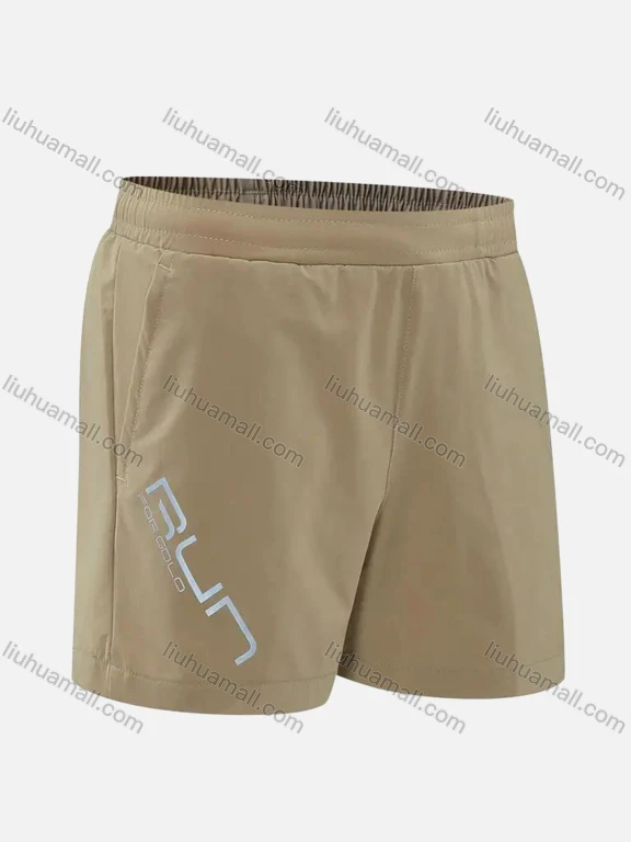 Wholesale Women's Athletic Workout Reflective Letter Print Elastic Waist Shorts 1203#