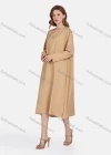Wholesale Women's Casual Plain Crew Neck Long Sleeve Split Side Loose Fit Dress - Liuhuamall