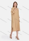 Wholesale Women's Casual Plain Crew Neck Long Sleeve Split Side Loose Fit Dress - Liuhuamall