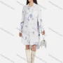 Wholesale Women's Collar Button Down Buckle Strap Cuff Sequin Dual Pockets Tie Dye High Low Hem Shirt Dress preview