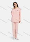 Wholesale Women's Lounge Long Sleeve Embroidery Letter Pattern Button Front Tops & Pin Dot Print Pant Homewear Sets - Liuhuamall