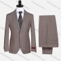 Wholesale Men's Formal Lapel Striped Flap Pockets Single Breasted Blazer Jacket & Pants 2 Piece Suit Set 2454# preview