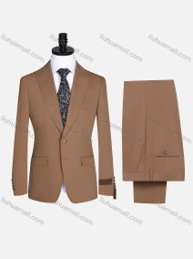Wholesale Men's Classic Formal Lapel Plain Two Buttons Flap Pockets Blazer Jacket & Pants 2 Piece Suit Set 97098#, LIUHUA CLOTHING WHOLESALE