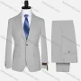 Wholesale Men's Business Lapel Plain Flap Pockets Single Breasted Blazer Jacket & Pants 2 Piece Suit Set 978# preview